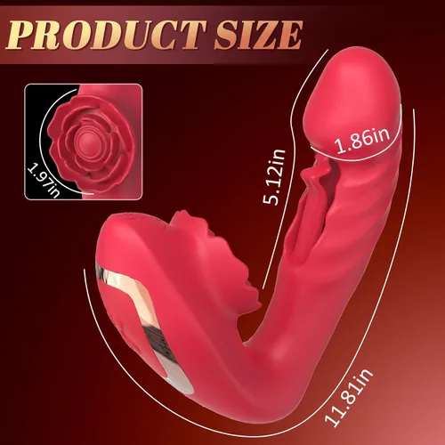 Miniatura 8 de G Spot Vibrador con aletas para mujer, bragas vibradoras con 10 modos de vibración y aleteo, pezones de clítoris, juguetes sexuales