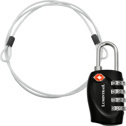 Lumintrail Cerraduras aprobadas por la TSA, cerraduras de equipaje de combinación de 4 dígitos aprobadas por la TSA, cerraduras de viaje para