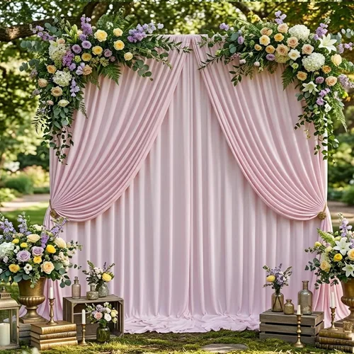 Miniatura 106 de Cortinas de fondo negras negras sin arrugas para fiestas, cortinas de tela gruesa para telón de fondo de fotos para cumpleaños, bodas, baby shower