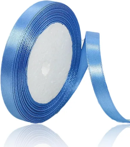Miniatura 162 de Cinta azul de 1-1/2 pulgadas x 25 yardas, cinta de seda de satén azul real para envolver regalos, fabricación de lazos para el cabello, ramos
