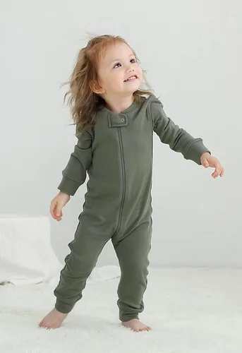 Miniatura 3 de Owlivia Algodón orgánico para bebés y niñas con cremallera para dormir en N Play sin pies manga larga y corta
