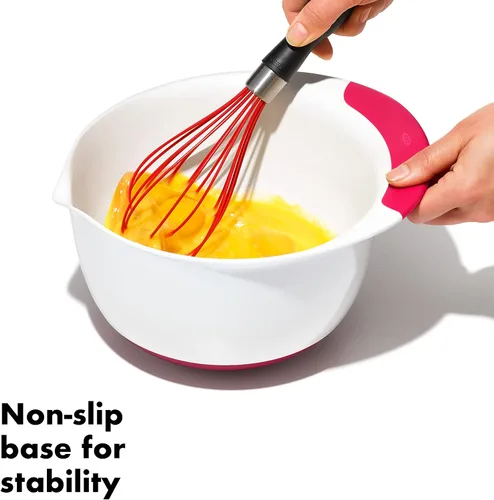 Miniatura 4 de OXO, juego de 3 cuencos para mezclar de plástico Good Grips – Asas de Blueberry, Jam & Seltzer, 4.7 LITROS, Grande