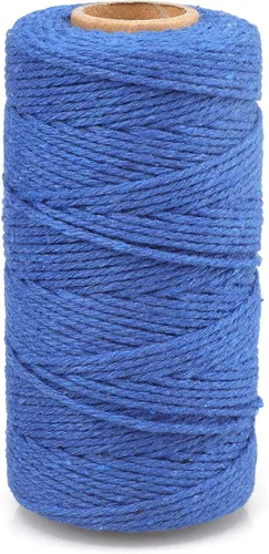 Miniatura 5 de G2PLUS Cuerda de algodón negro, 2 mm 656 pies de cuerda de algodón natural para panaderos, cuerda de embalaje para manualidades DIY, decoración