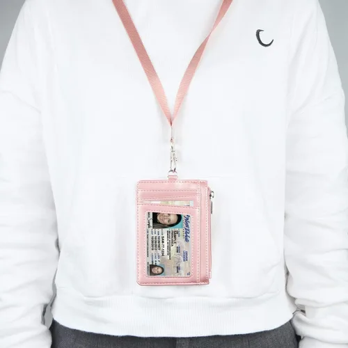 Miniatura 8 de Teskyer - Cartera minimalista delgada, soporte para tarjetas de crédito con bloqueo RFID, compartimento frontal de piel para documentos