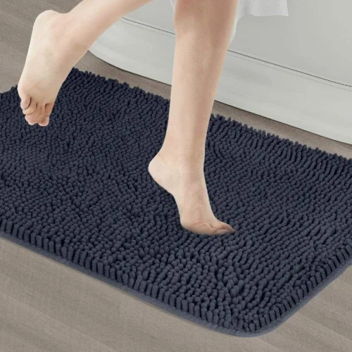 Miniatura 18 de Alfombras de baño Secura, 47 x 28 pulgadas, extra suaves y gruesas, alfombra de baño absorbente de agua, lavable a máquina, alfombras de baño Azul