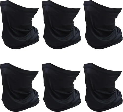 Miniatura 20 de SHEVERCH Paquete de 6 polainas para el cuello, máscara facial, protección solar, máscara facial refrescante, resistente al viento, a prueba