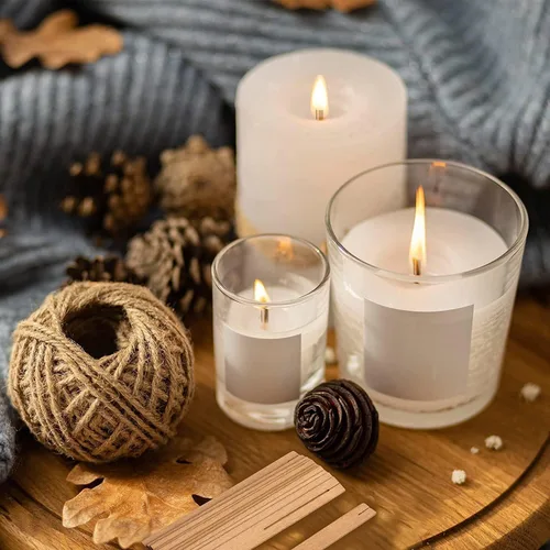 Miniatura 6 de PXBBZDQ Soportes de mecha de madera para hacer velas, clips de mecha de madera, adecuados para la mayoría de contenedores de velas (100 unidades)