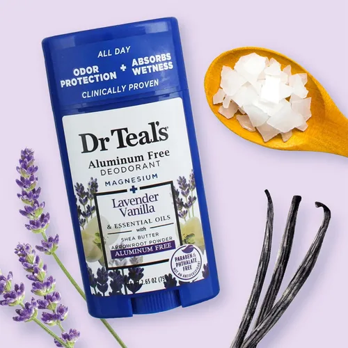 Miniatura 5 de Dr Teal's Desodorante sin aluminio, lavanda vainilla con aceites esenciales, 2.65 oz (paquete de 3)