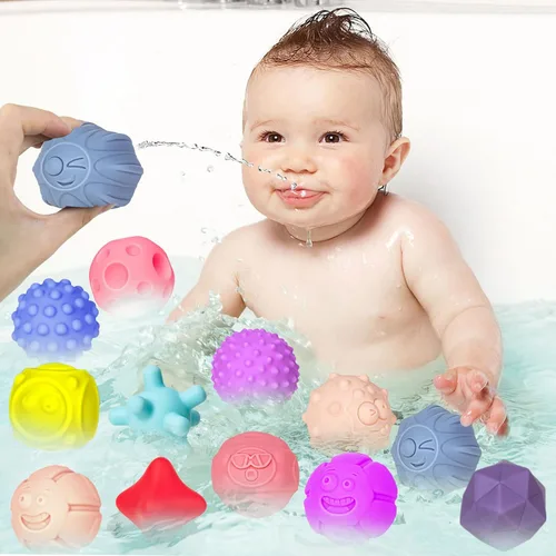 Miniatura 4 de 24 bolas sensoriales para niños pequeños de 1 a 3 años, juguetes sensoriales para bebés de 6 a 12 meses, juguete Montessori para bebés de 6 a 12