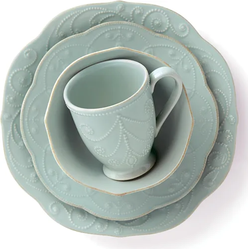 Miniatura 2 de Lenox French Perle - Juego de 4 lugares, azul hielo, 12 onzas