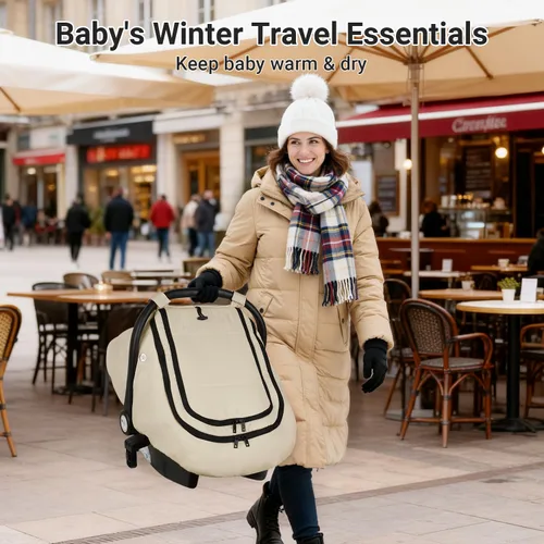 Miniatura 8 de Rquite Funda para Asiento de Coche para Bebé, Fundas de Asiento de Coche de Invierno para Niño y Niña, Funda Impermeable para Asiento de Coche