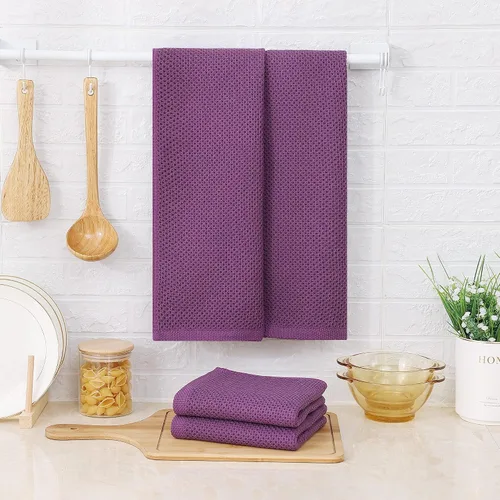 Miniatura 439 de Kitinjoy - Paños de cocina de 100 % algodón, tela de tejido gofrado, paño de limpieza ultrasuave, absorbente y de secado rápido. Beige