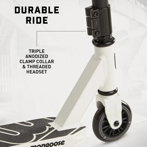 Miniatura 4 de Mongoose Rise - Patín scooter de estilo libre para trucos y acrobacias, para niños, jóvenes, adultos, hombres y mujeres a partir de 8 años, cubierta