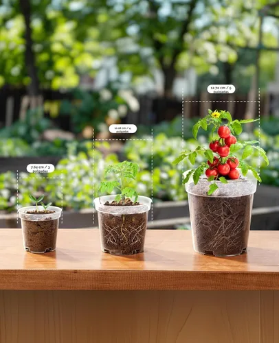 Miniatura 4 de homenote Macetas de vivero, paquete de 30, maceta de 3/4/5 pulgadas para plantar, macetas transparentes para plantas, plántulas de plástico