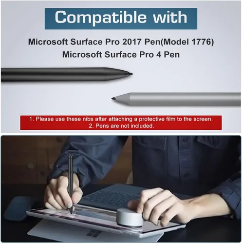 Miniatura 2 de MoKo Puntas de bolígrafo para Surface Pen (5 paquetes, 2 x HB/2 x 2 H/H), kit de repuesto de punta de bolígrafo para Surface Pro 2017