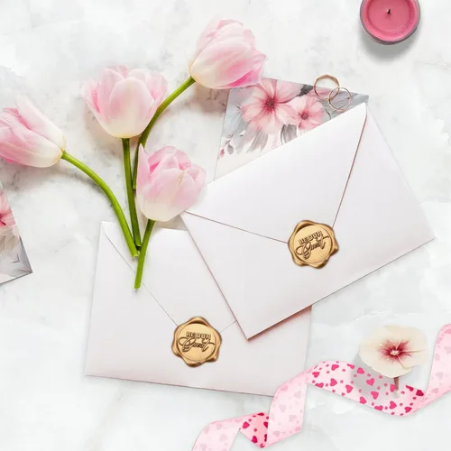 Miniatura 4 de Yoption Juego de 210 cuentas de cera de sellado de oro antiguo para invitaciones de boda, tarjetas de Navidad, sobres, paquetes de vino, regalos