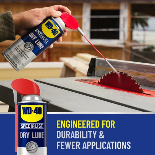 Miniatura 4 de WD-40 Specialist Lubricante Seco con Smart Straw, Lubricante para Protección contra la Corrosión en Sierras de Mesa, Taladros y Tornos, Fórmula