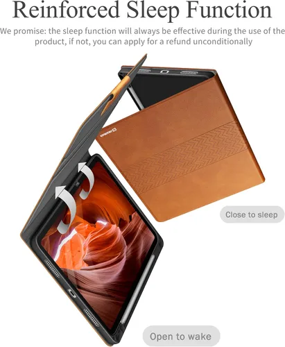 Miniatura 6 de auaua Funda para iPad Air de 11 pulgadas M3/M2 (2025/2024), iPad Air de 5ª/4ª generación (2022/2020) con soporte para lápices, apagado y encendido