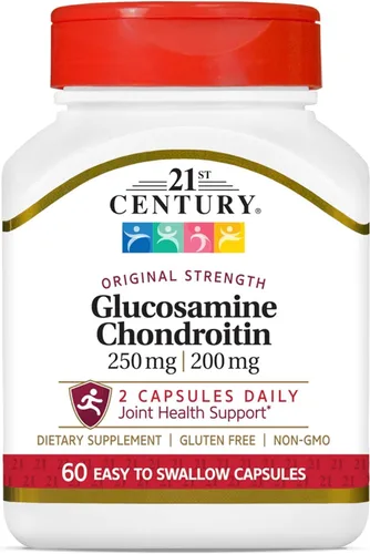 21st Century Glucosamina Condroitina 250/200mg - Fuerza original, 60 unidades