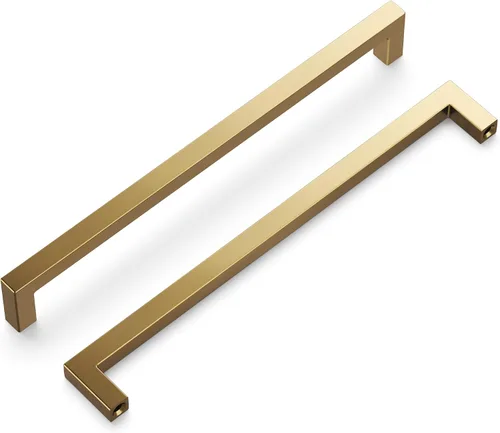 Miniatura 79 de Hickory Hardware - HH075326-BGB - Manija de la colección Skylight, 3 pulgadas de centro a centro, latón dorado cepillado.