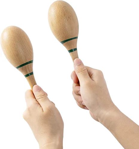 Miniatura 3 de Musfunny Maracas Sonajeros de Percusión de Mano, Material de Madera de Haya Shakers de Rumba con Sonidos Claros y Profesionales Instrumento Musical