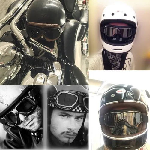 Miniatura 6 de Gafas de Motocicleta Vintage Antiarañazos Gafas de Scooter Esquí para Hombres Mujeres Adultos