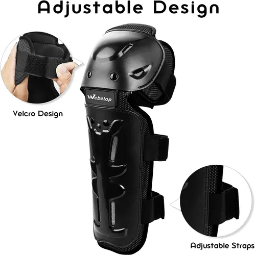 Miniatura 2 de Webetop 4 unidades de rodilleras protectores de codo para adultos, equipo de protección para coderas y rodilleras ajustables para hombre, coderas