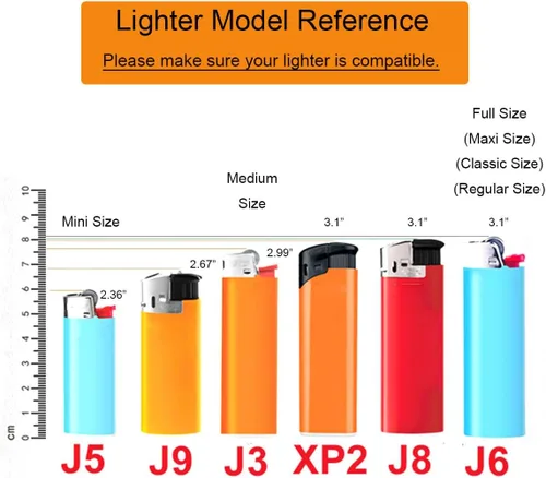 Miniatura 3 de Funda de cuero de metal para encendedor BIC Mini J5 Negro