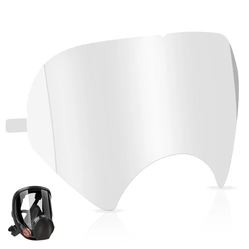 Paquete de 50 cubiertas de lente despegables compatibles con máscaras respiradoras 3M 6885, 6000, 6700, 6800, 6900, serie 6900, lente de cubierta