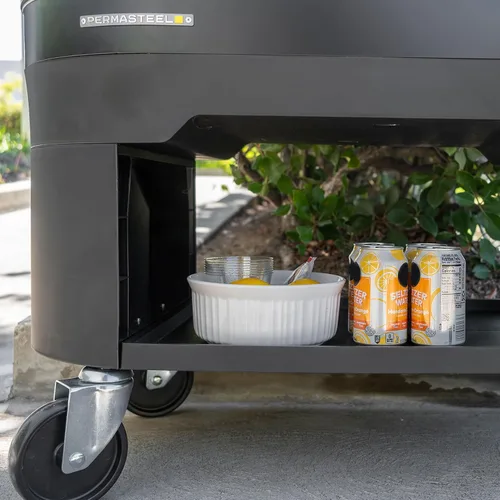 Miniatura 8 de Permasteel Enfriador de patio rodante: gran hielera para exteriores con ruedas, enfriador de bebidas para patio trasero, barbacoa, portón trasero