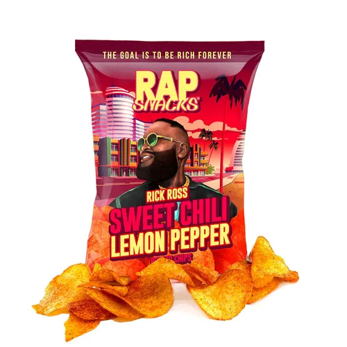 Miniatura 12 de Rap Snacks Lil Baby - Queso cheddar + papas fritas de crema agria, bolsas de 2.5 onzas, paquete de 6