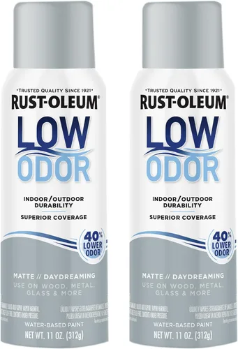 Miniatura 51 de Rust-Oleum Pintura en aerosol prémium de bajo olor, 11 onzas, concha marina brillante, paquete de 6 Seashell