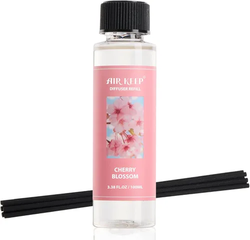 Miniatura 8 de Airkeep Juego de difusor de junco, 3.38 onzas líquidas (3.4 fl oz), difusor de aceite de niebla marina y sal marina con 8 varillas de caña, difusor