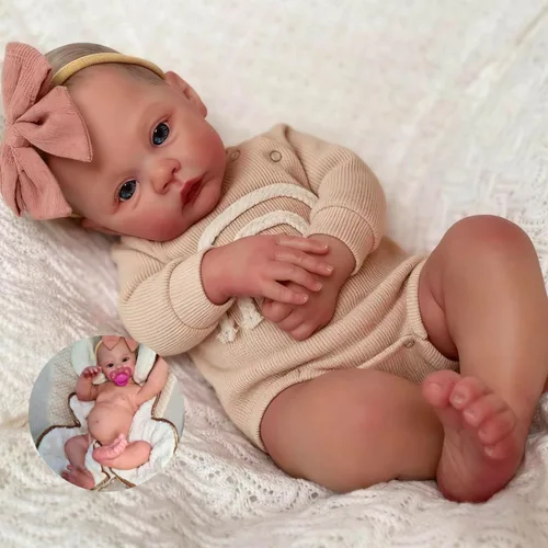 Miniatura 12 de Anano Muñecas Reborn de Bebé de Silicona de Cuerpo Completo - Muñeca de Bebé Realista de 20 pulgadas, Muñeca de Bebé de Silicona Completa para Niña