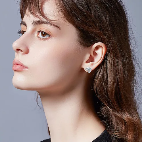 Miniatura 3 de RJK Aretes de plata de ley con forma de animal para mujer regalos de Navidad cumpleaños joyería hipoalergénica para mujer