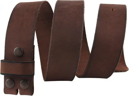 Miniatura 2 de NPET Mens Leather Belt Full Grain Vintage Distressed Style Snap on Strap 1 12" Wide