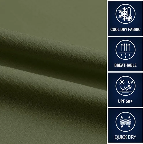 Miniatura 5 de Pantalones cortos de senderismo para hombre, de secado rápido, ligeros, transpirables, para exteriores, de carga.
