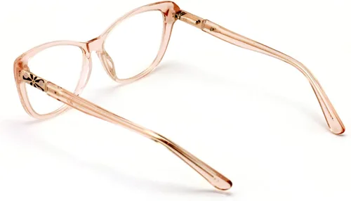 Miniatura 4 de Gafas de lectura de acetato de alta calidad para mujer, lentes de ojo de gato, divertidos lectores de lentes transparentes, acento de metal dorado