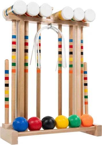 Miniatura 2 de Deluxe Amish Made Croquet Set Juego - 6 jugadores - Madera dura duradera - por Framco