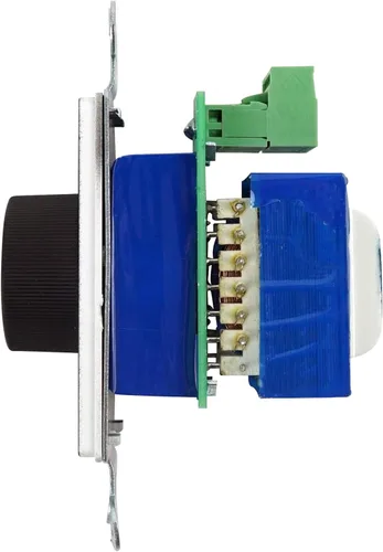 Miniatura 5 de Rockville VOL7035 Controlador de zona de control de volumen de pared negro de 35 W 70 V, atenuación de 11 pasos, acabado negro de 1 banda, diseño