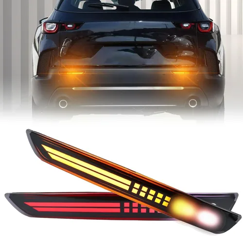 Miniatura 7 de Reflectores LED rojos para parachoques trasero Faros antiniebla de freno y cola Compatibles con Mazda CX-30 CX-50 Accesorios adicionales con función