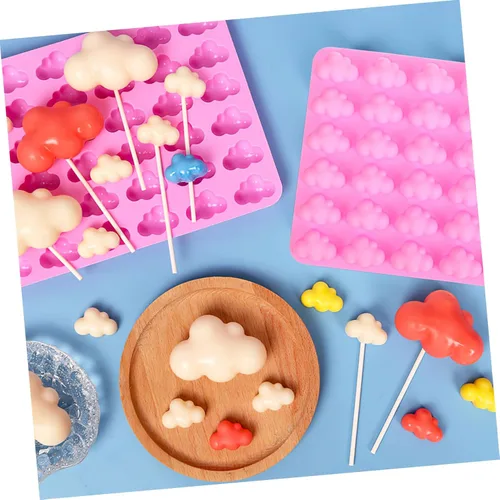 Miniatura 8 de Cabilock Moldes de silicona en forma de nube para chocolate, antiadherentes, de grado alimenticio, para chocolate, gelatina, rosa caramelo