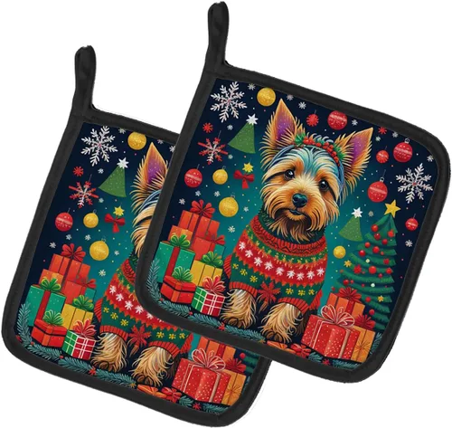 Miniatura 29 de Caroline's Treasures Fawn Pug - Par de soportes para ollas de Navidad, resistentes al calor, juego de ollas para horno, almohadillas calientes