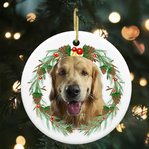 Miniatura 9 de Colgante de perro esquimal americano de 3 pulgadas para decoración de árbol de Navidad, bonito adorno de día festivo para cachorros, regalos