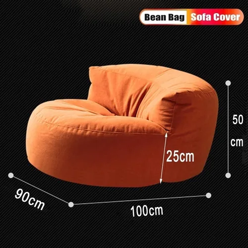 Miniatura 2 de SXBCyan Funda para puf de felpilla gruesa y suave, para niños y adultos, sin relleno, lavable, asiento esquinero, puf, muebles otomanos