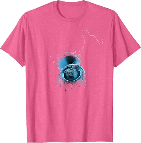 Miniatura 29 de Shattered Yo Yo - Camiseta de diseño azul impresionante, Negro, S