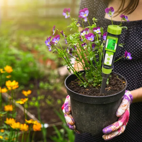 Miniatura 6 de YINMIK Medidor Digital de pH del Suelo para Jardineros, Probador de pH Directo del Suelo para el Cuidado de Plantas, Mide el pH de Solución, Tierra