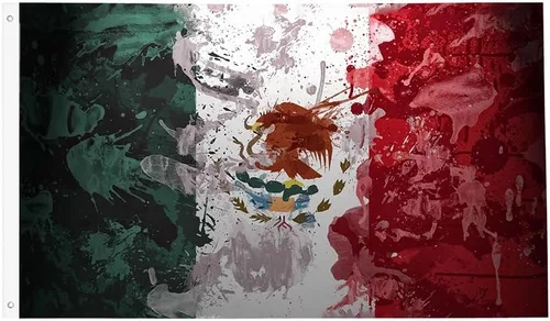 Miniatura 21 de Banderas de México 3x5 pies, bandera mexicana divertida para el hogar, patio, casa, jardín, banderas para fiestas navideñas, decoraciones interiores
