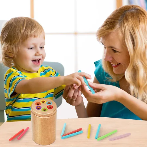 Miniatura 4 de Juguetes Montessori para niños de 1 a 3 años, juguetes de viaje para niños pequeños, juguete apilable de madera para niños de 18 meses en adelante