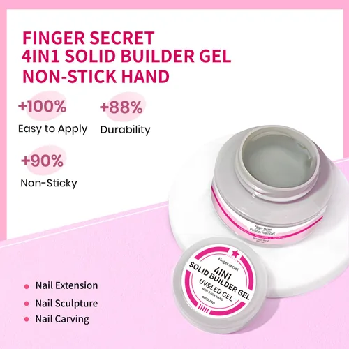 Miniatura 5 de Gel constructor sólido para uñas, 8.47 oz, 4 onzas, kit de uñas de gel constructor, no pegajoso para extensión de uñas, solución de engrosamiento